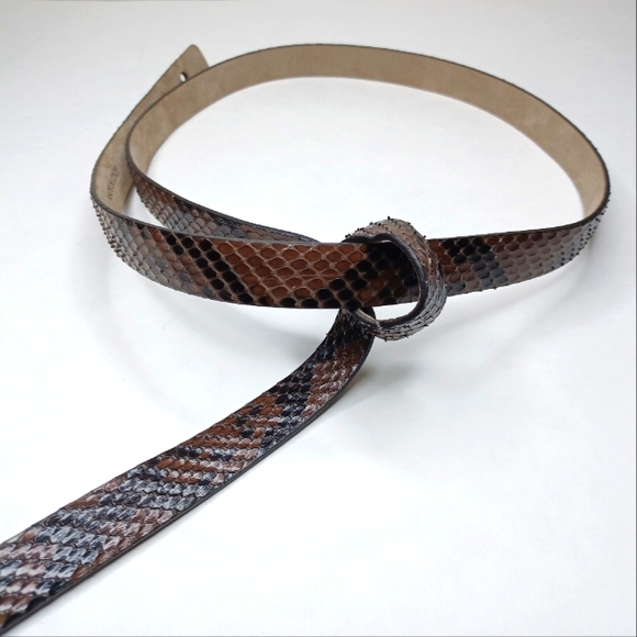 Brunello Cucinelli Snakeskin  Loop Detail Belt - Picture 6 of 8